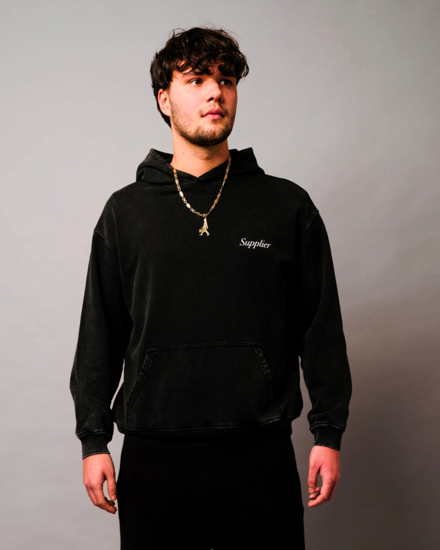 Stone Black Hoodie