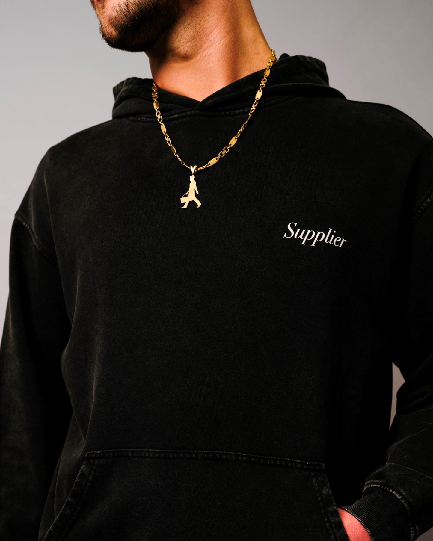 Stone Black Hoodie